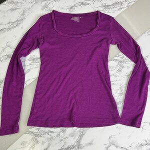 Old Navy Shirt purple Long Sleeve Casual Cotton Top basic comfy crew womens XS